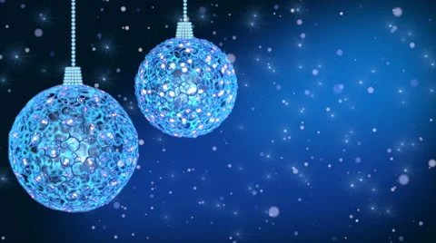 Blue christmas decorations Stock Footage 44031417