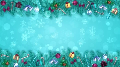 Blue Christmas Decorations Stock Footage 97897754