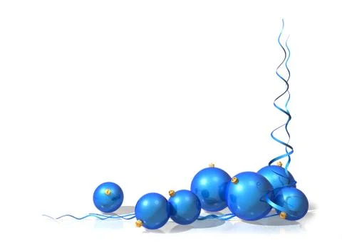 Blue christmas decorations Stock Illustration