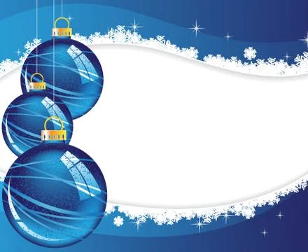 Blue christmas decorations Stock Illustration