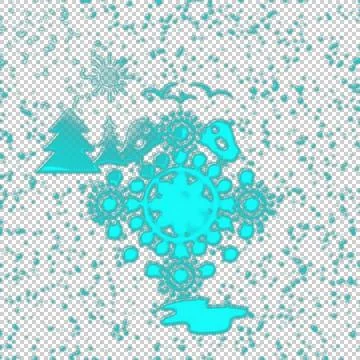 Blue Christmas Stock Illustration