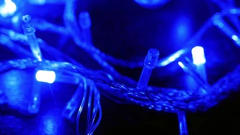 Blue Christmas Lights 스톡 동영상 70588586