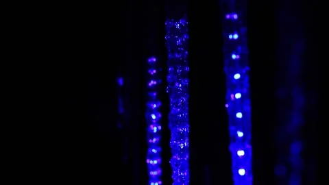 Blue Christmas Lights Stock Footage 223348759
