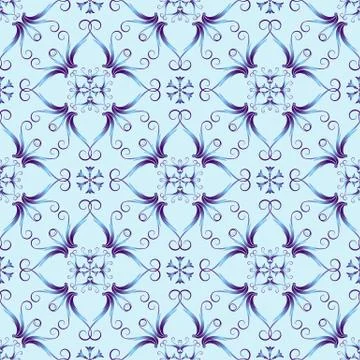 Blue christmas pattern Stock Illustration