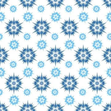 Blue Christmas seamless pattern. Winter december decoration Stock Illustration
