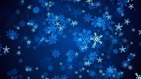 Blue Christmas Snow Flakes Stock Footage 44696050