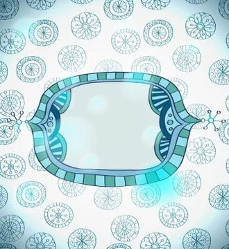 Blue christmas snowflake background Stock Illustration