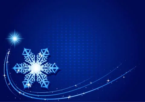 Blue Christmas Snowflake Stock Illustration