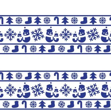 Blue Christmas Snowman seamless pattern background 스톡 일러스트