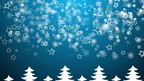 Blue Christmas Tree Background Loopable Stock Footage 98146187