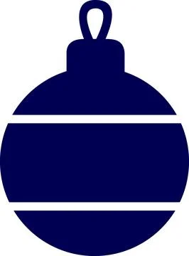 Blue Christmas Tree Bauble Ball Icon Stock Illustration