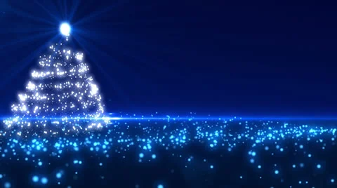 Blue Christmas tree Stock Footage 24632561