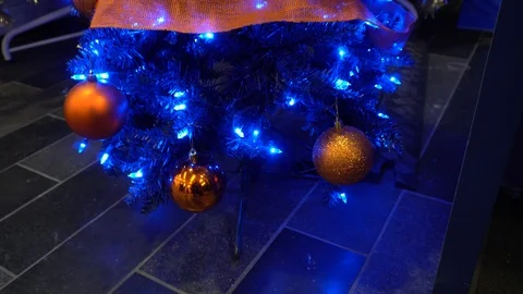 A Blue Christmas Tree 스톡 동영상 122011362