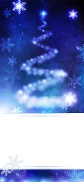 Blue christmas tree Stock Illustration