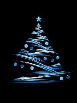 Blue christmas tree Stock Illustration