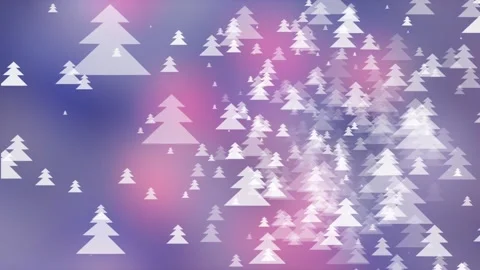 Blue Christmas tree light animation against blurred background. Stock Footage 108719331