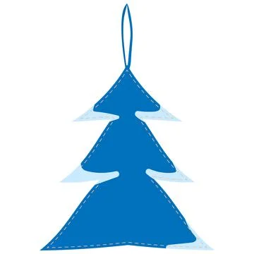 Blue Christmas Tree Ornament Stock-Illustration