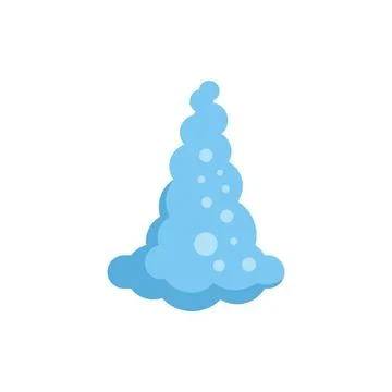 Blue christmas tree shaped cloud computing data storage icon Stockillustratie