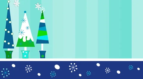 Blue Christmas Trees 1080  background Stock Footage 50660579