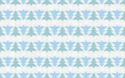 Blue Christmas Trees Illustrazione stock