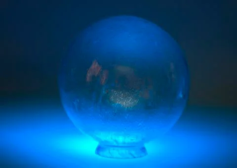 Blue chrystall ball Stock Photos