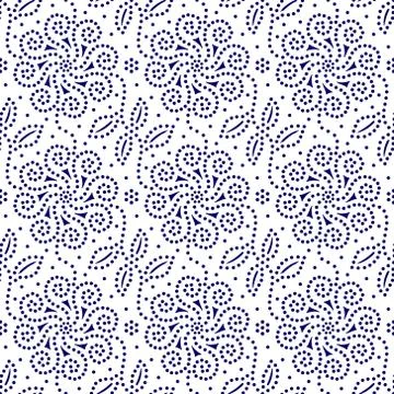 Blue chunri dots vector pattern background design. Stock Illustration