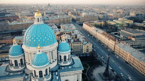 Blue church Stock Footage 107489063