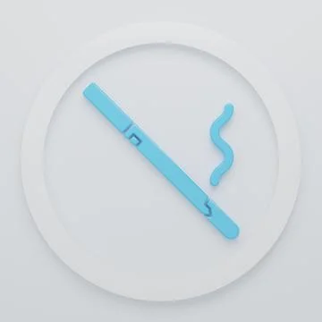 Blue Cigarette icon isolated on white background. Tobacco sign. Smoking sym.. Stock Illustration