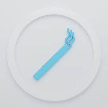 Blue Cigarette icon isolated on white background. Tobacco sign. Smoking sym.. Stock Illustration