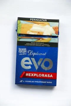 Blue cigarette pack Stock Photos