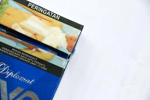 Blue cigarette pack Foto stock