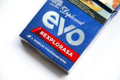 Blue cigarette pack Foto stock
