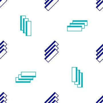 Blue Cigarette rolling papers pack icon isolated seamless pattern on white .. 스톡 일러스트