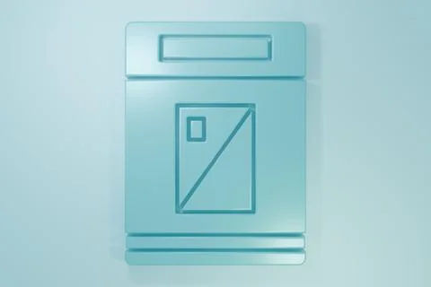 Blue Cigarettes pack box icon isolated on blue background. Cigarettes pack... Stock Illustration