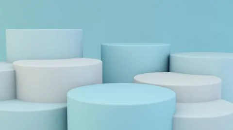 Blue cilynders Stock Illustration