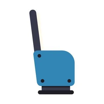 Blue cinema seat in side view creating entertainment concept Stock Illustration