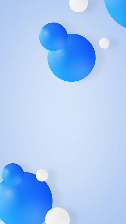 Blue circle abstract Minimalistic Background with Spheres - Vertical Video stock 229271716