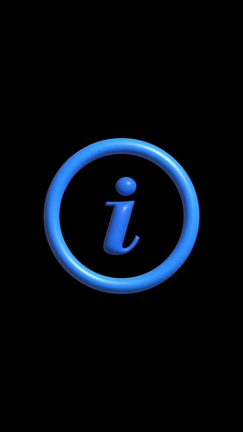 A blue circle with a blue letter I Stock Footage 331125369
