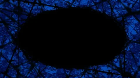 Blue circle bobwire background with alpha matte Video stock 8922208