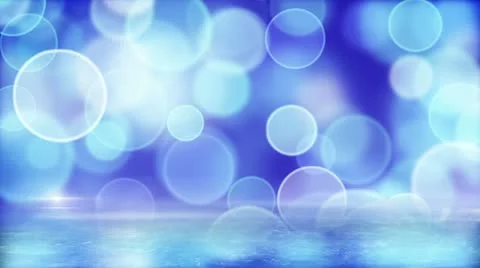 Blue circle bokeh lights and reflection on ice loop Stock Footage 10901093