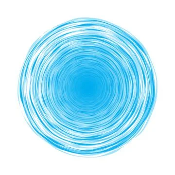 Blue circle composed of thin lines Stock-Illustration