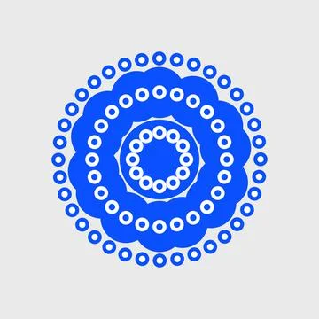 Blue Circle conceptual shape mandala vector illustration Stock Illustration