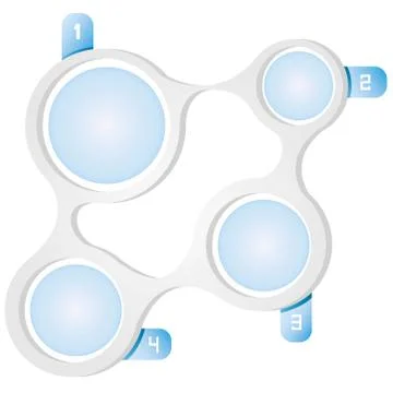 Blue circle diagram Stock Illustration
