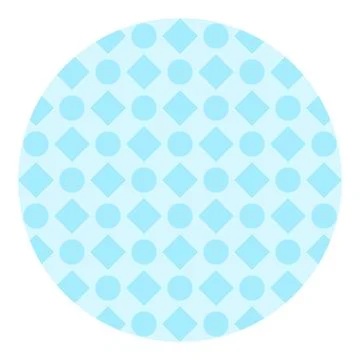 Blue circle diamond pattern round shape flat vector illustration graphic desi Stock Illustration