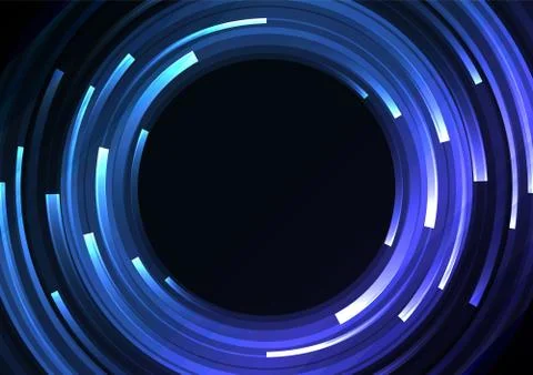 Blue circle digital abstract layer background Stock Illustration