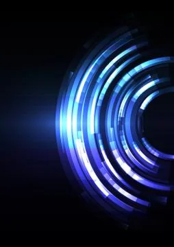 Blue circle digital abstract pixel layer background Stock Illustration