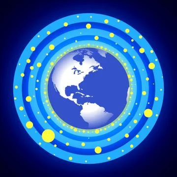 Blue Circle earth Stock Illustration