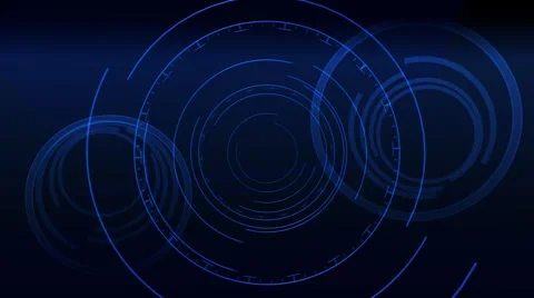 Blue Circle Elements Stock Footage 58951977