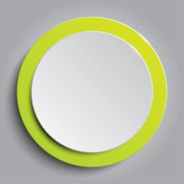 Blue circle empty banner on white background. Stock Illustration