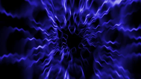 Blue circle fiber optic wire wave &amp; dazzling light. Stock Footage 27273799